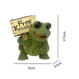 Maxbell Resin Frog Figurine Micro Landscape Outdoor Statue for Garden Backyard Patio Style A