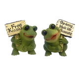 Maxbell Resin Frog Figurine Micro Landscape Outdoor Statue for Garden Backyard Patio Style A