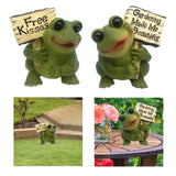Maxbell Resin Frog Figurine Micro Landscape Outdoor Statue for Garden Backyard Patio Style A