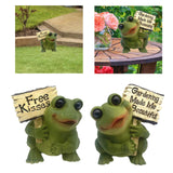 Maxbell Resin Frog Figurine Micro Landscape Outdoor Statue for Garden Backyard Patio Style A