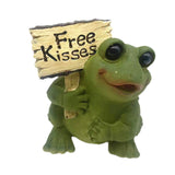 Maxbell Resin Frog Figurine Micro Landscape Outdoor Statue for Garden Backyard Patio Style A