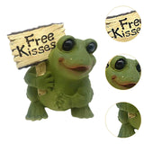 Maxbell Resin Frog Figurine Micro Landscape Outdoor Statue for Garden Backyard Patio Style A