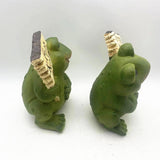 Maxbell Resin Frog Figurine Micro Landscape Outdoor Statue for Garden Backyard Patio Style A