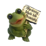 Maxbell Resin Frog Figurine Micro Landscape Outdoor Statue for Garden Backyard Patio Style B