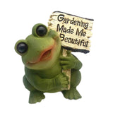 Maxbell Resin Frog Figurine Micro Landscape Outdoor Statue for Garden Backyard Patio Style B