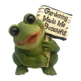 Maxbell Resin Frog Figurine Micro Landscape Outdoor Statue for Garden Backyard Patio Style B