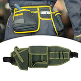Maxbell Tool Belt Electric Drill Holder Toolbag for Electrician Plumber Construction Green Canvas
