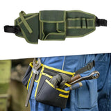 Maxbell Tool Belt Electric Drill Holder Toolbag for Electrician Plumber Construction Green Canvas