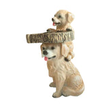 Maxbell Resin Golden Retriever Statue Birdbath for Courtyard Balcony Cute Decorative