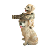 Maxbell Resin Golden Retriever Statue Birdbath for Courtyard Balcony Cute Decorative