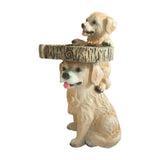 Maxbell Resin Golden Retriever Statue Birdbath for Courtyard Balcony Cute Decorative