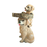 Maxbell Resin Golden Retriever Statue Birdbath for Courtyard Balcony Cute Decorative