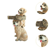 Maxbell Resin Golden Retriever Statue Birdbath for Courtyard Balcony Cute Decorative