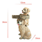 Maxbell Resin Golden Retriever Statue Birdbath for Courtyard Balcony Cute Decorative