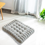 Maxbell Biscuit Shaped Seat Cushion Tatami Floor Cushion for Chair Sofa Balcony Home Gray