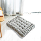 Maxbell Biscuit Shaped Seat Cushion Tatami Floor Cushion for Chair Sofa Balcony Home Gray