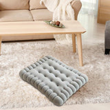 Maxbell Biscuit Shaped Seat Cushion Tatami Floor Cushion for Chair Sofa Balcony Home Gray