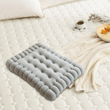 Maxbell Biscuit Shaped Seat Cushion Tatami Floor Cushion for Chair Sofa Balcony Home Gray