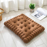 Maxbell Biscuit Shaped Seat Cushion Tatami Floor Cushion for Chair Sofa Balcony Home Dark Coffee