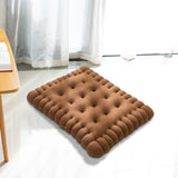 Maxbell Biscuit Shaped Seat Cushion Tatami Floor Cushion for Chair Sofa Balcony Home Dark Coffee