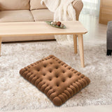 Maxbell Biscuit Shaped Seat Cushion Tatami Floor Cushion for Chair Sofa Balcony Home Dark Coffee