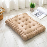 Maxbell Biscuit Shaped Seat Cushion Tatami Floor Cushion for Chair Sofa Balcony Home Light Coffee