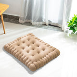 Maxbell Biscuit Shaped Seat Cushion Tatami Floor Cushion for Chair Sofa Balcony Home Light Coffee