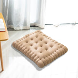 Maxbell Biscuit Shaped Seat Cushion Tatami Floor Cushion for Chair Sofa Balcony Home Light Coffee