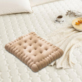 Maxbell Biscuit Shaped Seat Cushion Tatami Floor Cushion for Chair Sofa Balcony Home Light Coffee