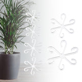 Maxbell 6Pcs Plant Support Stakes Clear Garden Stakes for Tomato Outdoor Plant Peony