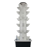 Maxbell 2xVertical Garden Planter Hydroponics Growing Tower for Peppers Indoor Outdoor 5 Holes Single Tier