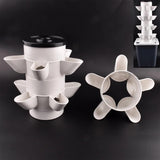 Maxbell 2xVertical Garden Planter Hydroponics Growing Tower for Peppers Indoor Outdoor 5 Holes Single Tier