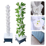 Maxbell Vertical Garden Planter Hydroponics Growing Tower for Peppers Indoor Outdoor 5 Holes Single Tier