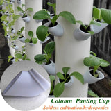 Maxbell 2xVertical Garden Planter Hydroponics Growing Tower for Peppers Indoor Outdoor 5 Holes Single Tier