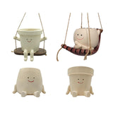 Maxbell Flower Pot Ornaments Pen Holder Plant Pot for Table Centerpiece Kitchen Desk Style A
