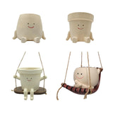 Maxbell Flower Pot Ornaments Pen Holder Plant Pot for Table Centerpiece Kitchen Desk Style A