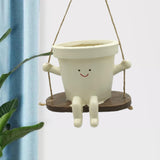 Maxbell Flower Pot Ornaments Pen Holder Plant Pot for Table Centerpiece Kitchen Desk Style C