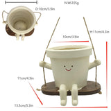 Maxbell Flower Pot Ornaments Pen Holder Plant Pot for Table Centerpiece Kitchen Desk Style C