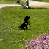 Maxbell Metal Dog Garden Decor Dog Shaped Decor Statue Dog Yard Decor for Lawn Patio