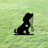 Maxbell Metal Dog Garden Decor Dog Shaped Decor Statue Dog Yard Decor for Lawn Patio