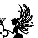 Maxbell Fairy Silhouette Statue Garden Art Sculpture for Patio Fence Roof Mount