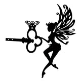 Maxbell Fairy Silhouette Statue Garden Art Sculpture for Patio Fence Roof Mount