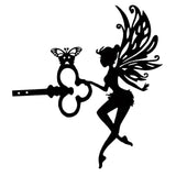 Maxbell Fairy Silhouette Statue Garden Art Sculpture for Patio Fence Roof Mount