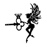 Maxbell Fairy Silhouette Statue Garden Art Sculpture for Patio Fence Roof Mount