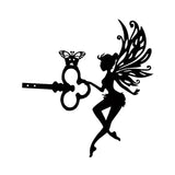 Maxbell Fairy Silhouette Statue Garden Art Sculpture for Patio Fence Roof Mount