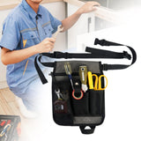 Maxbell Tools Waist Bag with Multi Pockets Carpentry Multipurpose Gardening Tool Bag Gray