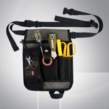 Maxbell Tools Waist Bag with Multi Pockets Carpentry Multipurpose Gardening Tool Bag Gray