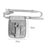 Maxbell Tools Waist Bag with Multi Pockets Carpentry Multipurpose Gardening Tool Bag Gray