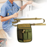 Maxbell Tools Waist Bag with Multi Pockets Carpentry Multipurpose Gardening Tool Bag Green