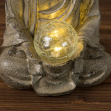 Maxbell Buddha Statue with Light Collectible Figurine for Living Room Indoor Bedroom